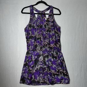 DELIAS Vintage 90s Y2K style‎ Mini Dress Purple Black Pink Large Sleeveless
